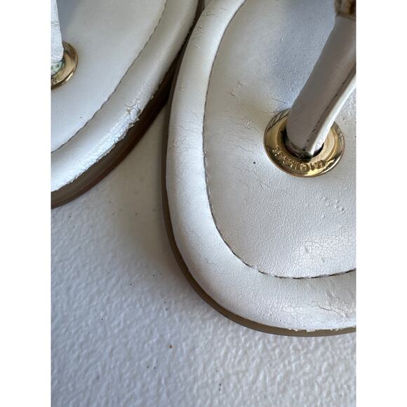 Michael Kors Rope White Sandals with Gold Hardware 8 - Picture 9 of 9